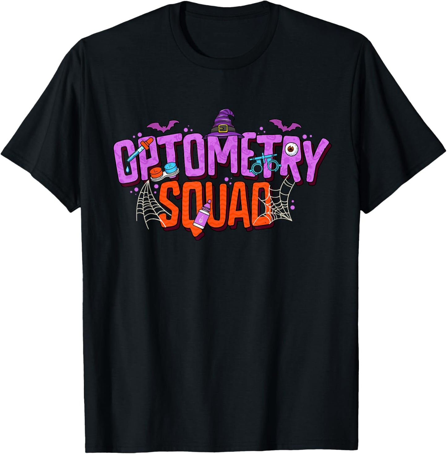 Halloween Optometry Squad Optometrist Eye Doctor T-Shirt - T-Shirt | Black
