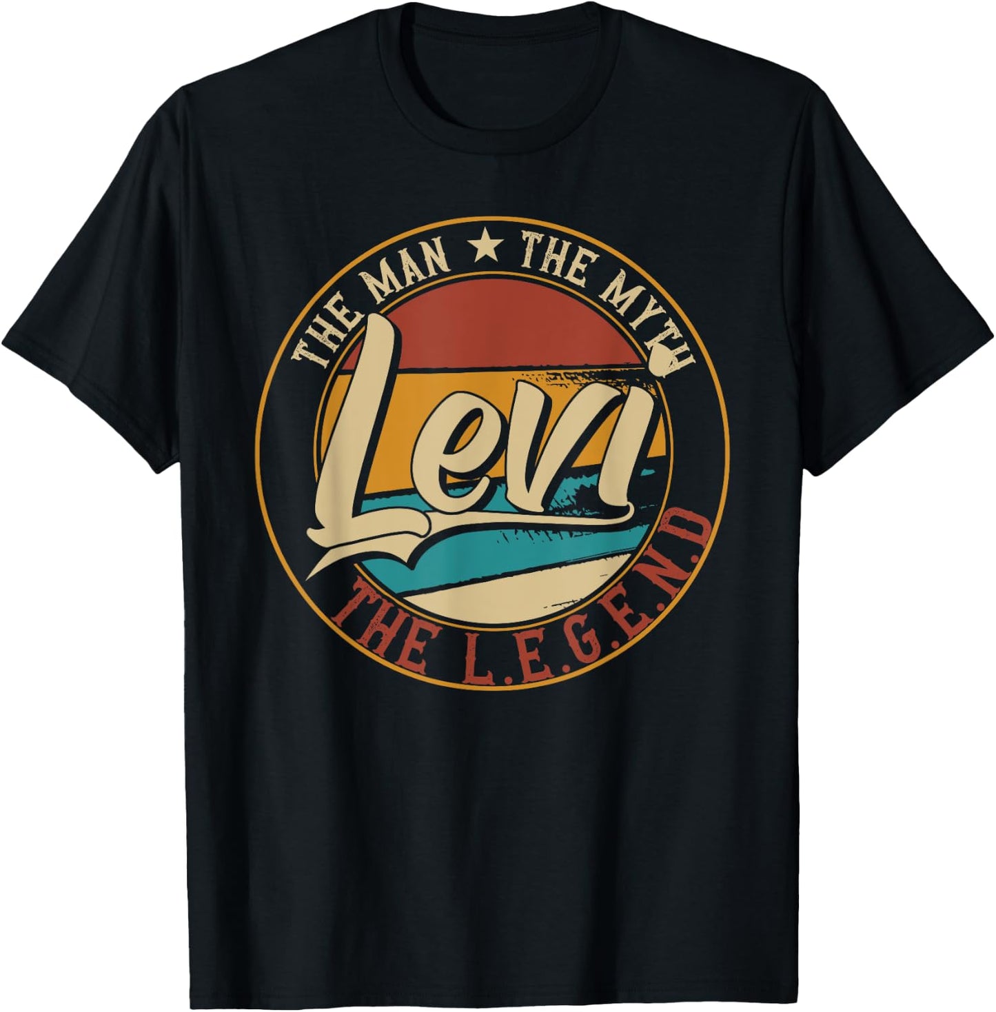 Levi The man the myth the legend T-Shirt - T-Shirt | Black