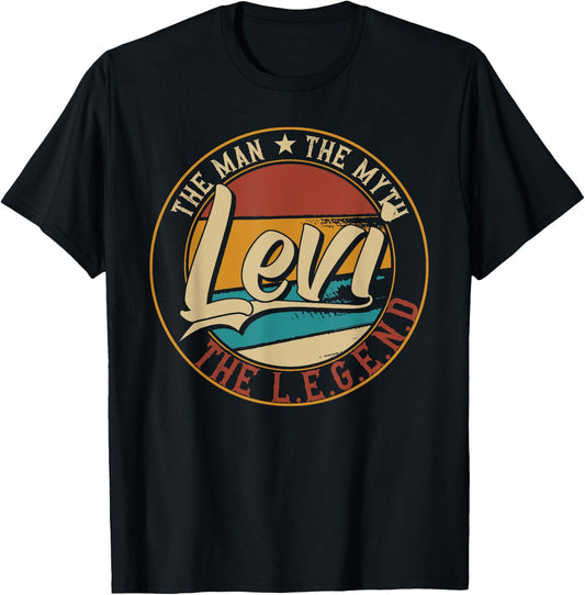 Levi The man the myth the legend T-Shirt - T-Shirt | Black
