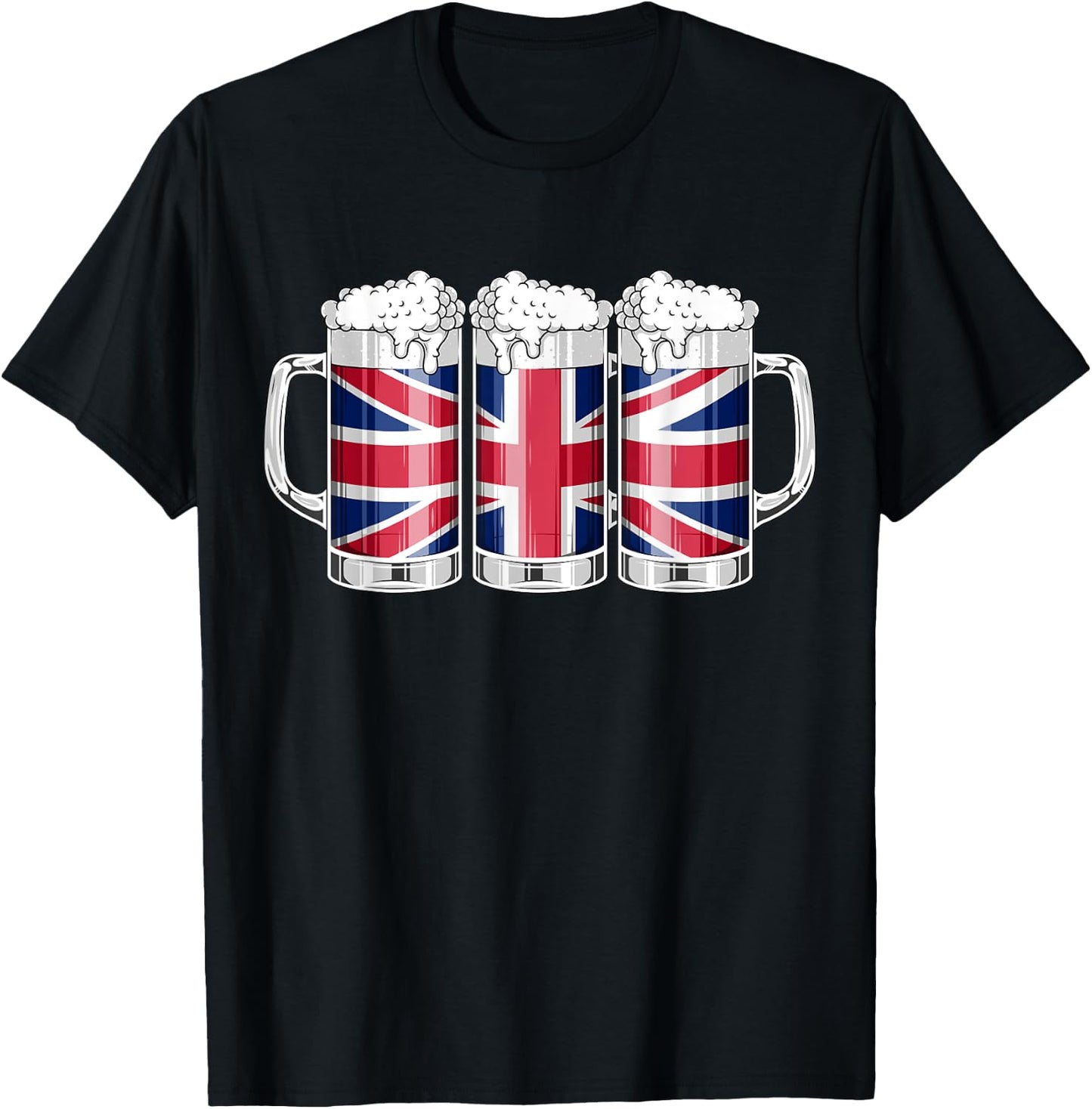 Beer British Shirt - Beer United Kingdom Flag Patriotic Men T-Shirt - T-Shirt | Black