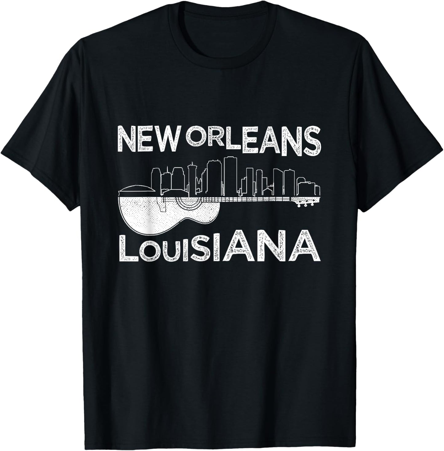 Souvenir New Orleans Guitar Music Louisiana New Orleans T-Shirt - T-Shirt | Black