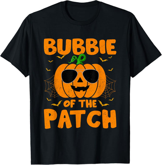 Pumpkin Bubbie Of The Patch Family Group Costume Halloween T-Shirt - T-Shirt | Black