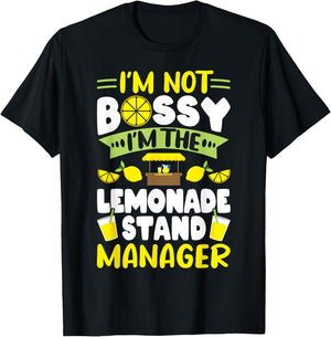 Lemonade Stand I'm Not Bossy, I'm The Lemonade Stand Manager T-Shirt - T-Shirt | Black