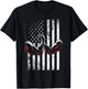 USA Flag Arm Wrestling Table Patriotic Armwrestling Machine T-Shirt - T-Shirt | Black