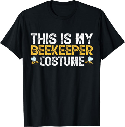 This Is My Beekeeper Costume Funny Halloween T-Shirt - T-Shirt | Black