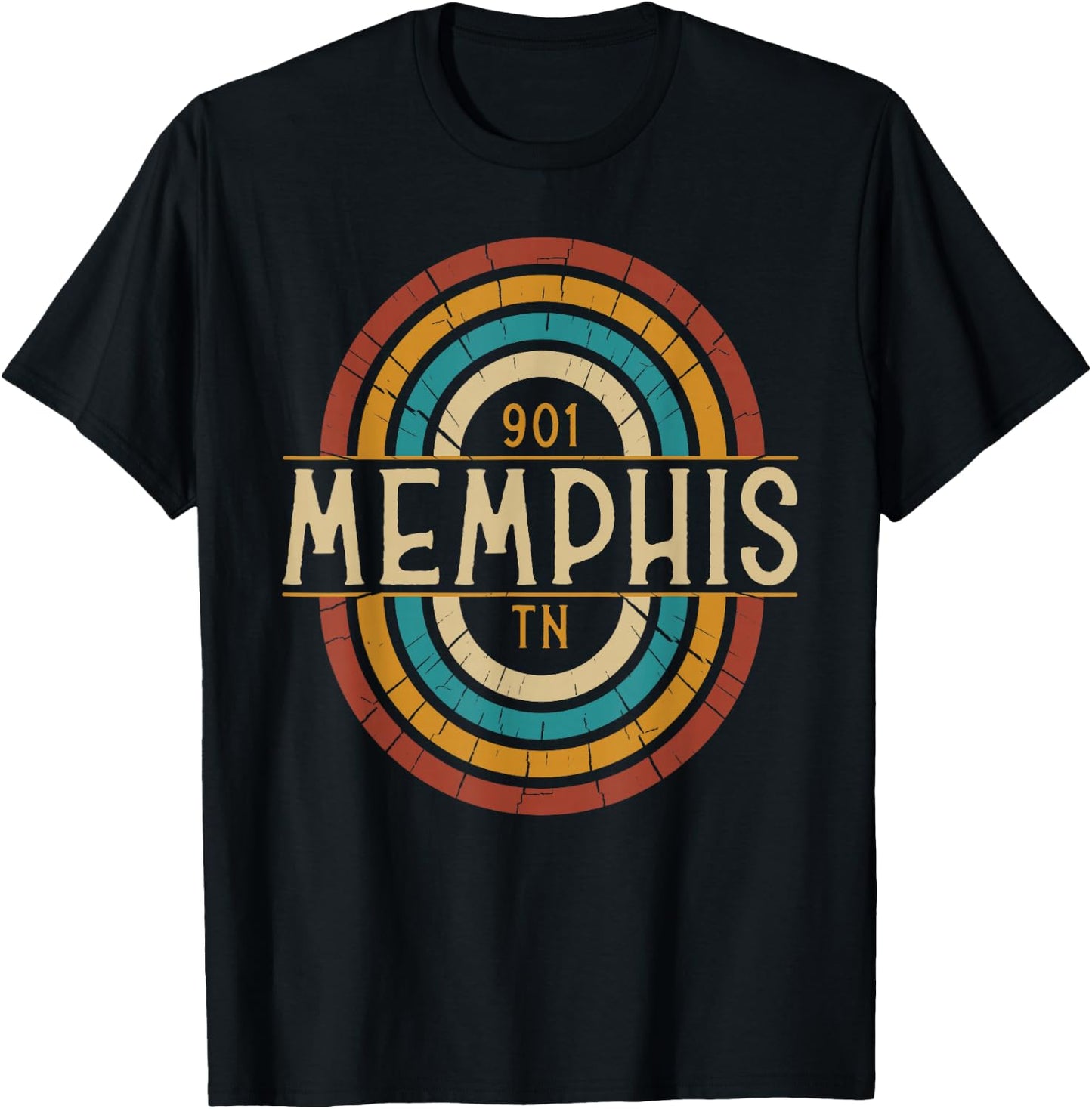 Retro Memphis Area Code 901 Residents State Tennessee T-Shirt - T-Shirt | Black