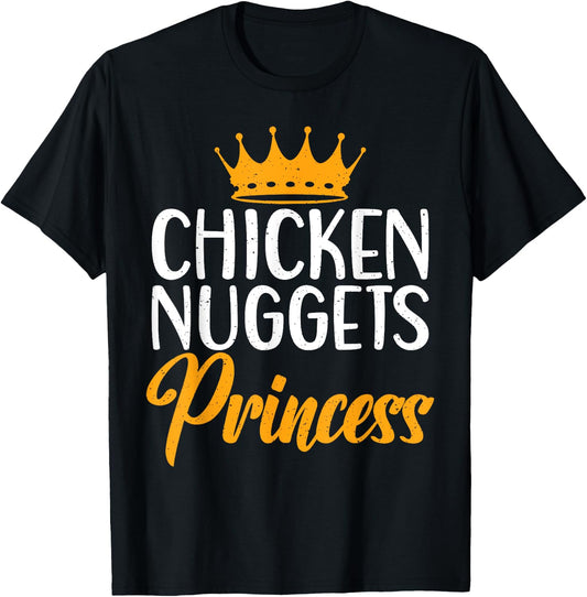 Chicken Nuggets Princess T-Shirt - T-Shirt | Black