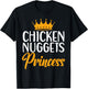 Chicken Nuggets Princess T-Shirt - T-Shirt | Black