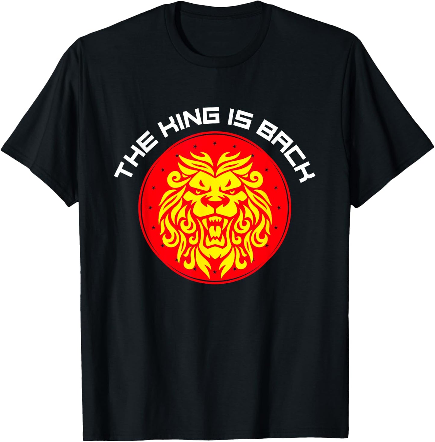 The King is Back, Lion, Jones, MMA, Jon, Wrestle, bones T-Shirt - T-Shirt | Black