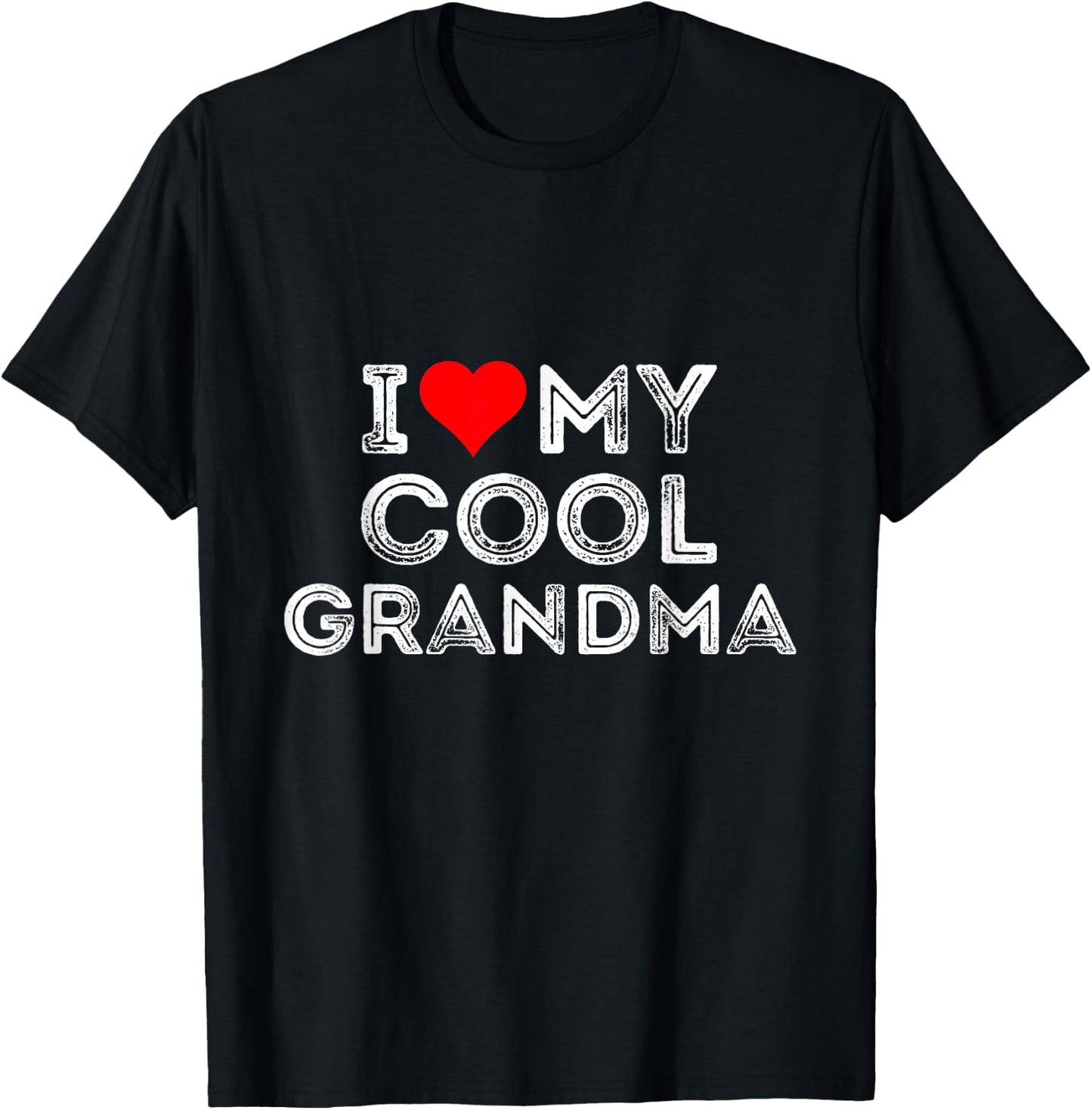 I love my cool Grandma Heart T-Shirt - T-Shirt | Black