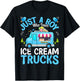 Just a Boy Who Loves Ice Cream Truck - Ice Cream Lover Boys T-Shirt - T-Shirt | Black