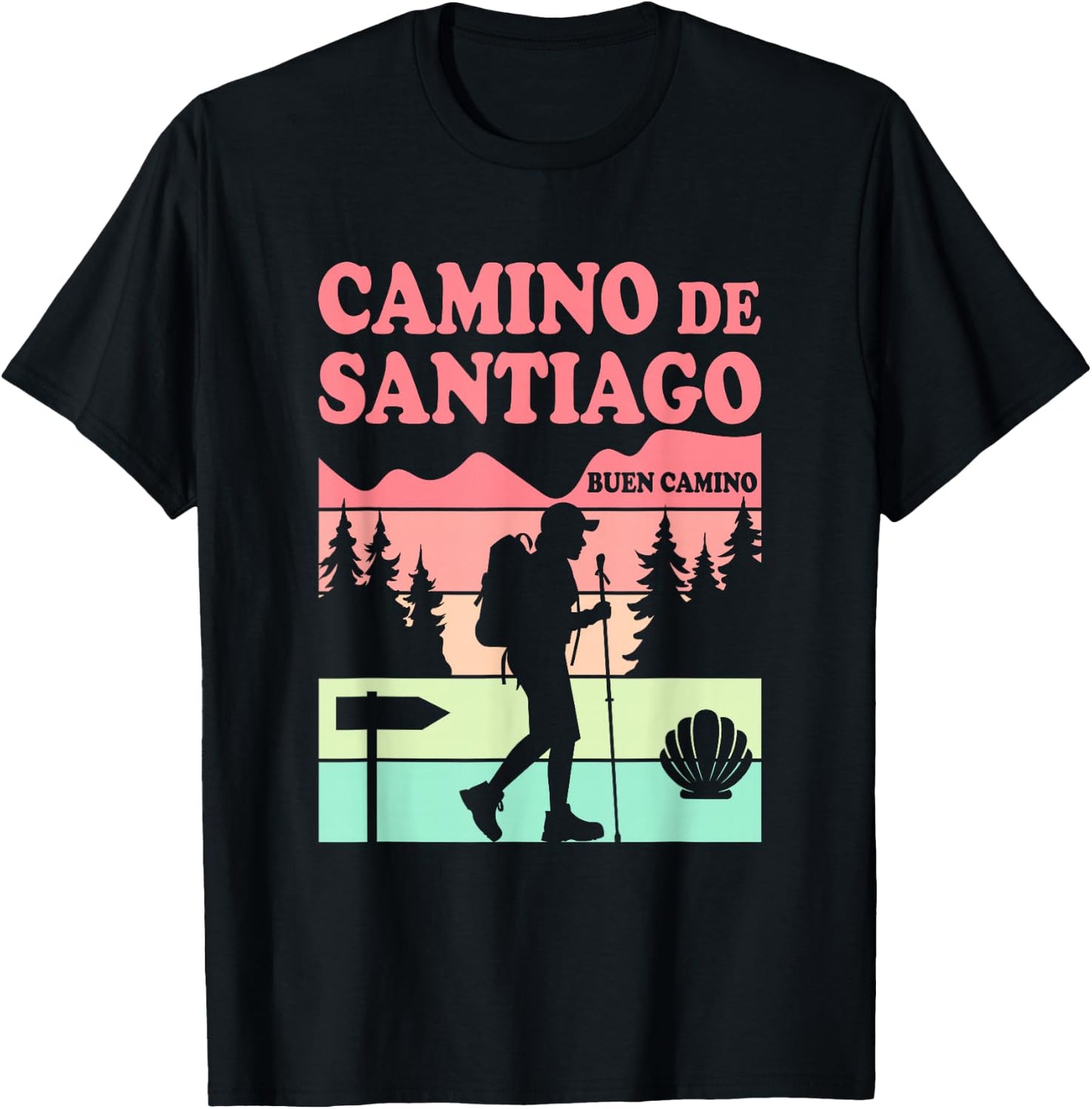 Camino de Santiago T-Shirt - T-Shirt | Black