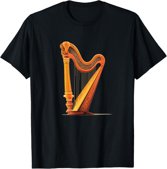 Beautiful Harp Instrument Costume T-Shirt - T-Shirt | Black