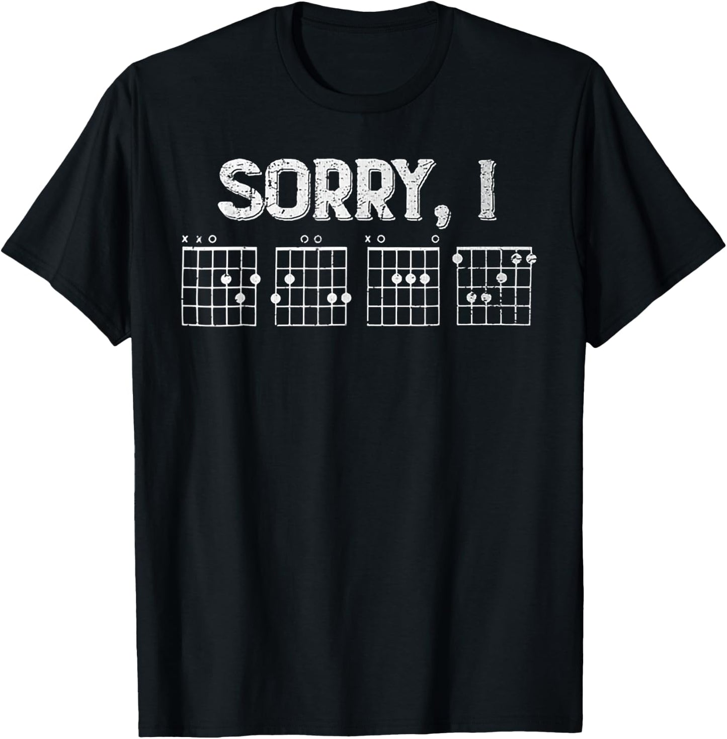Sorry I-DGAF Funny Guitar Chords T-Shirt - T-Shirt | Black