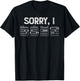 Sorry I-DGAF Funny Guitar Chords T-Shirt - T-Shirt | Black