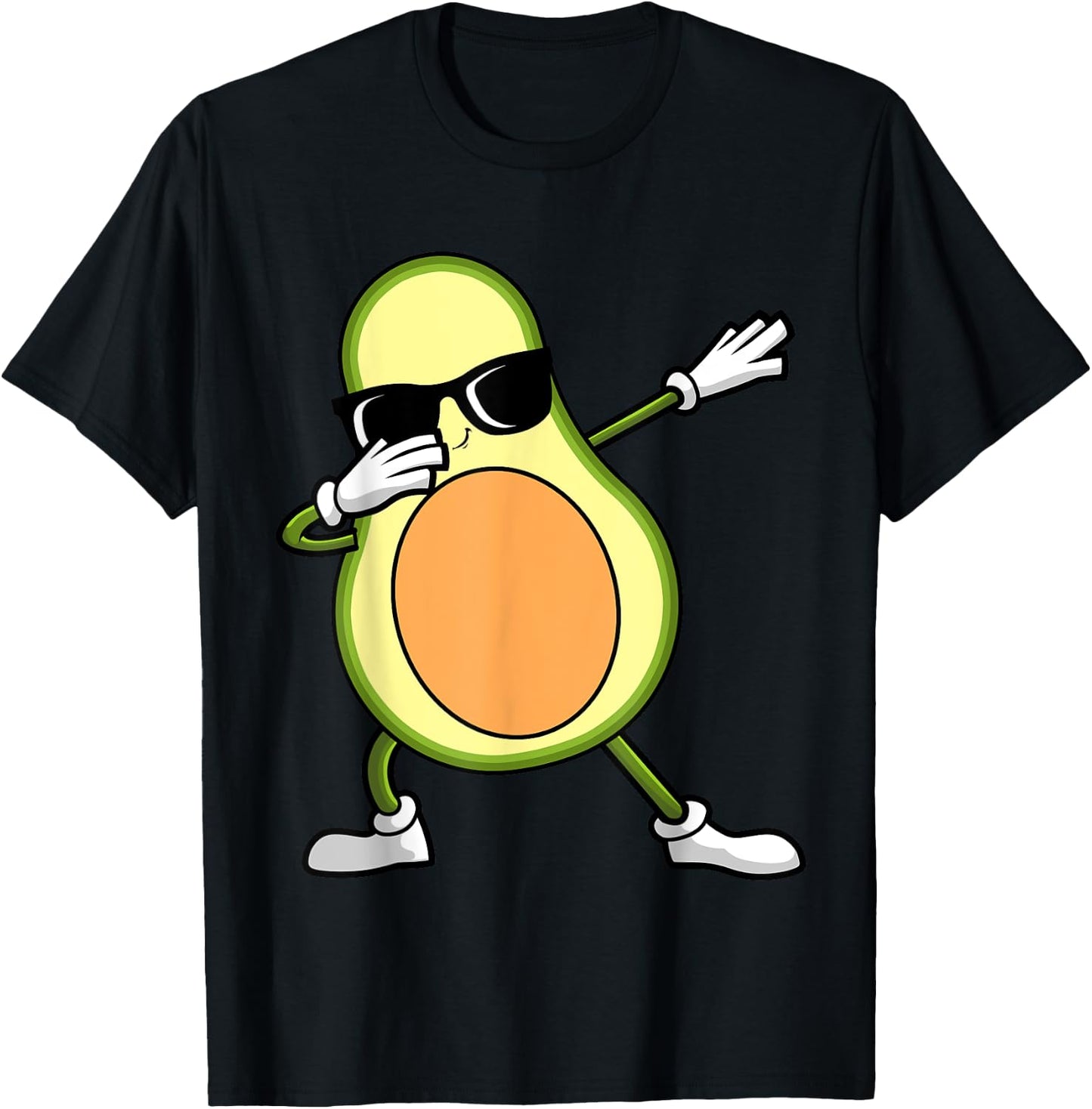 Funny Avocado Design Women Kids Guacamole Lover T-Shirt - T-Shirt | Black