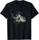 UH-1 Huey Retro Helicopter Vintage Sunset Vietnam Chopper T-Shirt - T-Shirt | Black