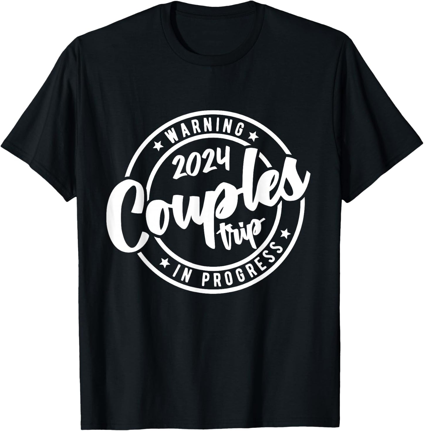 2024 Couples Trip in Progress of Romantic Baecation Matching T-Shirt - T-Shirt | Black