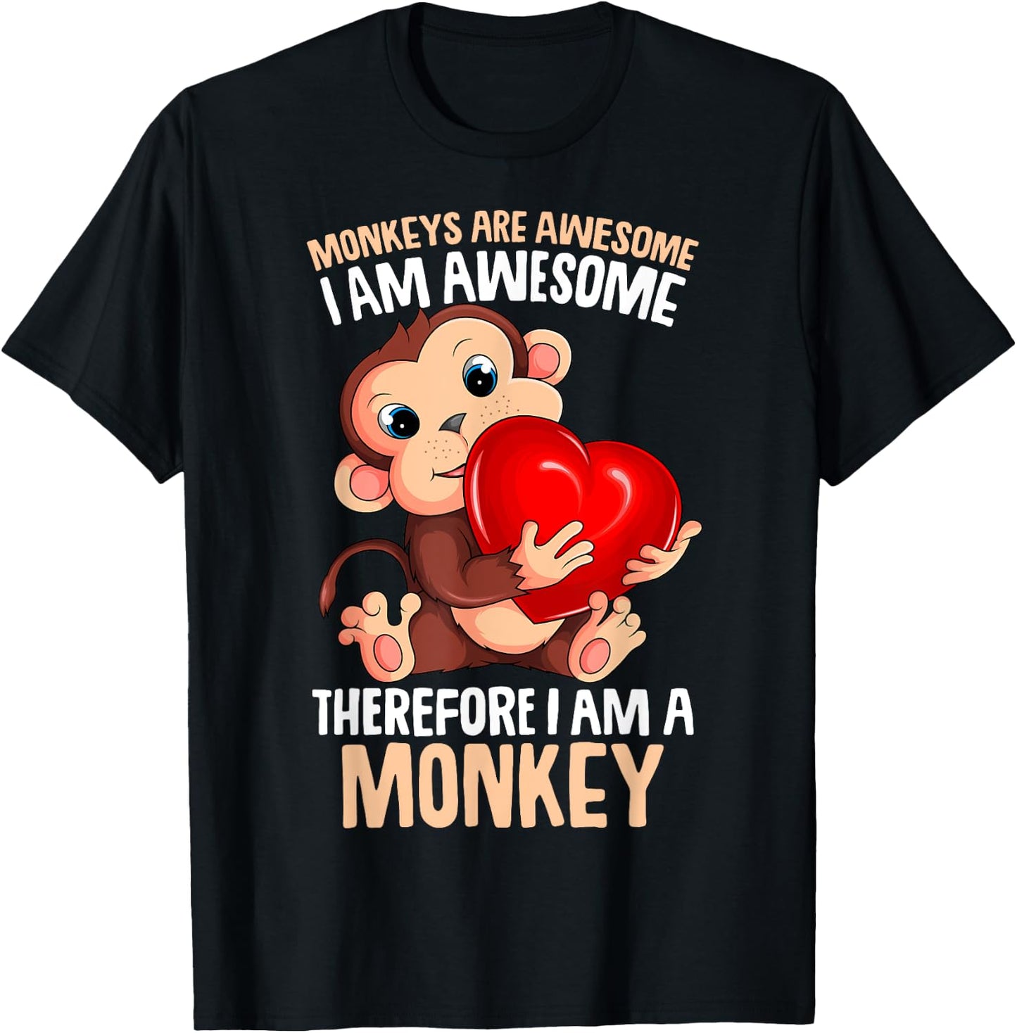 Monkeys Are Awesome Girls Kids Monkey T-Shirt - T-Shirt | Black