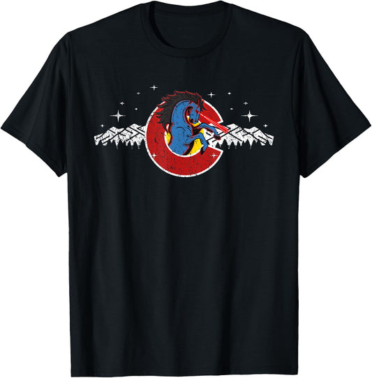Colorado Blucifer Demon Horse T-Shirt - T-Shirt | Black