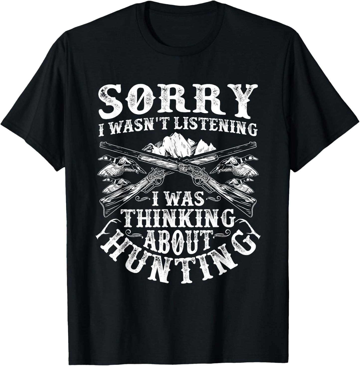 Funny Hunting Lover Graphic and Men Duck Hunters T-Shirt - T-Shirt | Black
