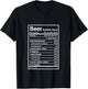Beer Nutrition Fact Men Women Gift Funny Drinking T-Shirt - T-Shirt | Black