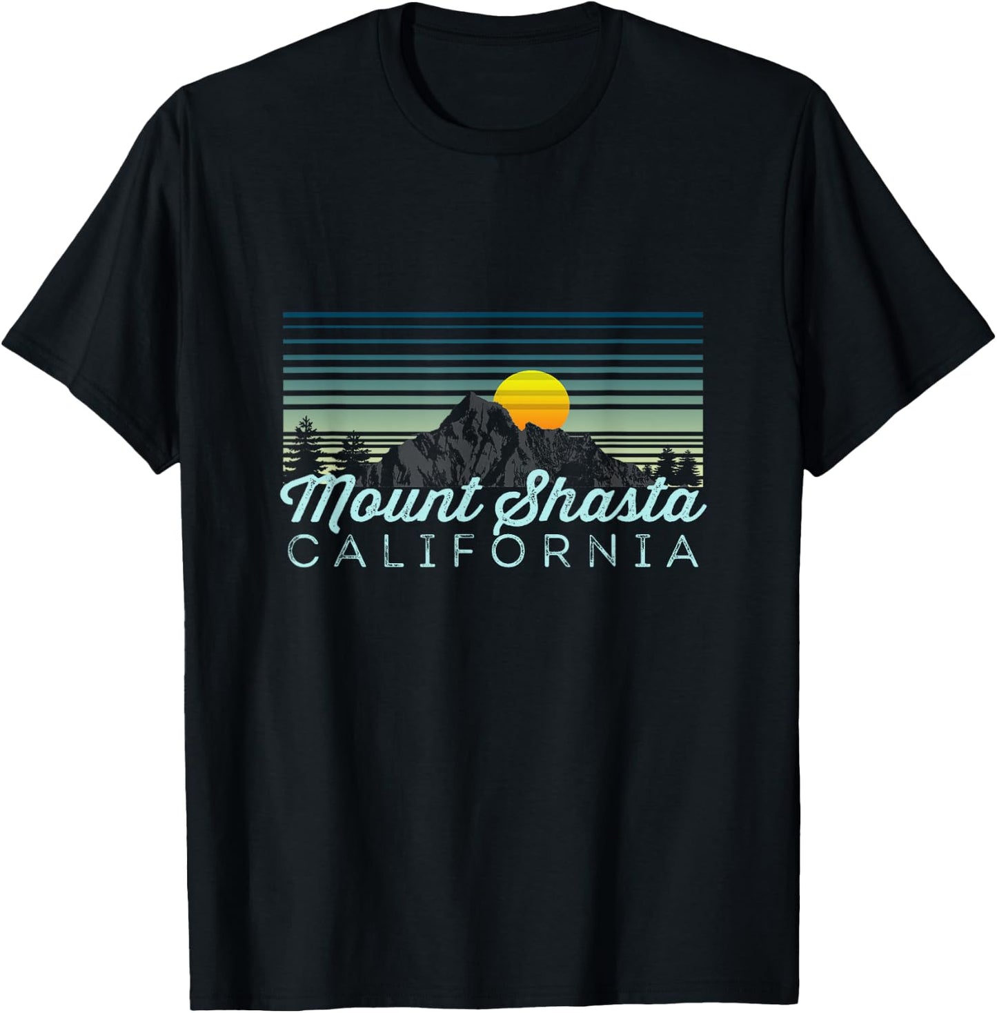 Mount Shasta Retro Clothes & Gear - Mount Shasta Souvenir T-Shirt - T-Shirt | Black