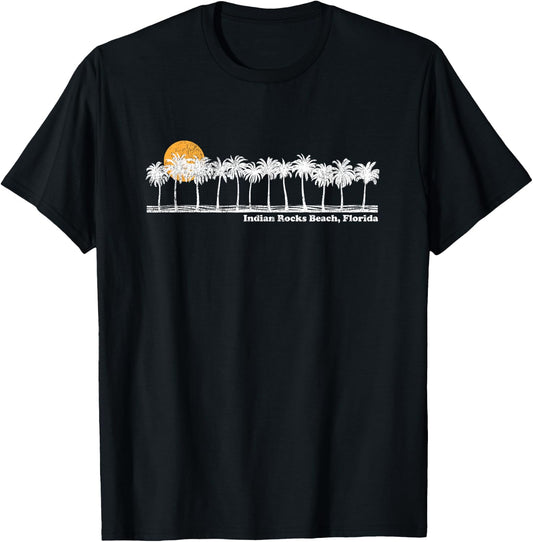 Indian Rocks Beach Vintage 70s Retro Throwback Design T-Shirt - T-Shirt | Black