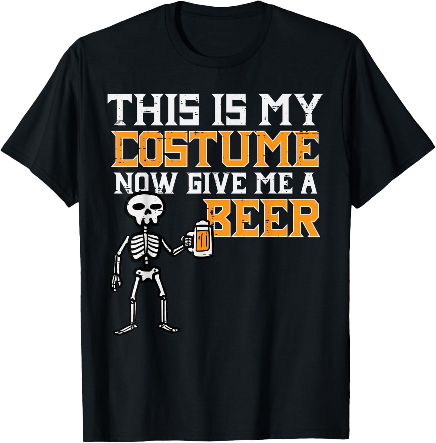 This Is My Costume Funny Skeleton Halloween Men Dad T-Shirt - T-Shirt | Black