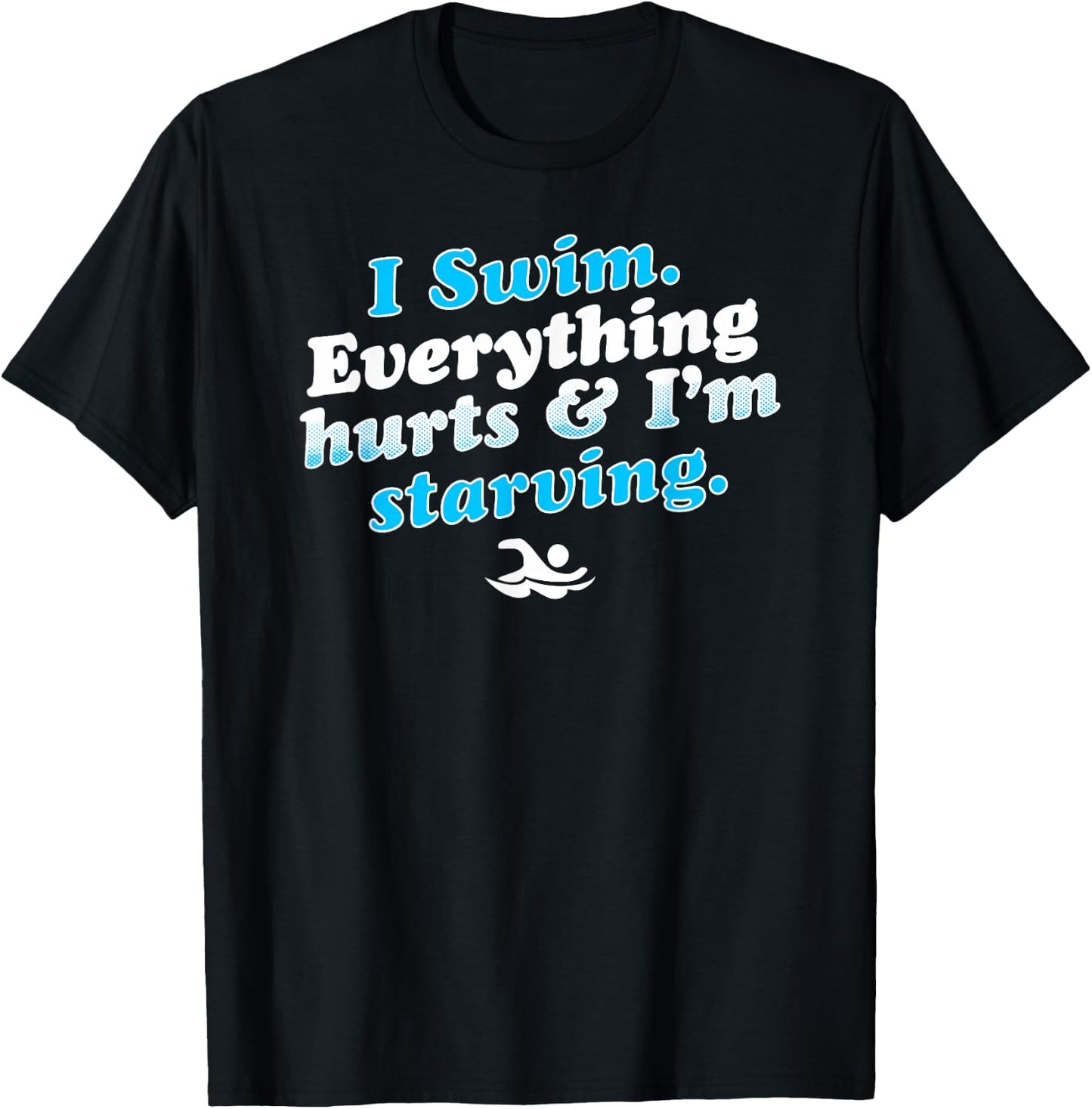 I Swim Funny Swimmer Quote T-Shirt - T-Shirt | Black