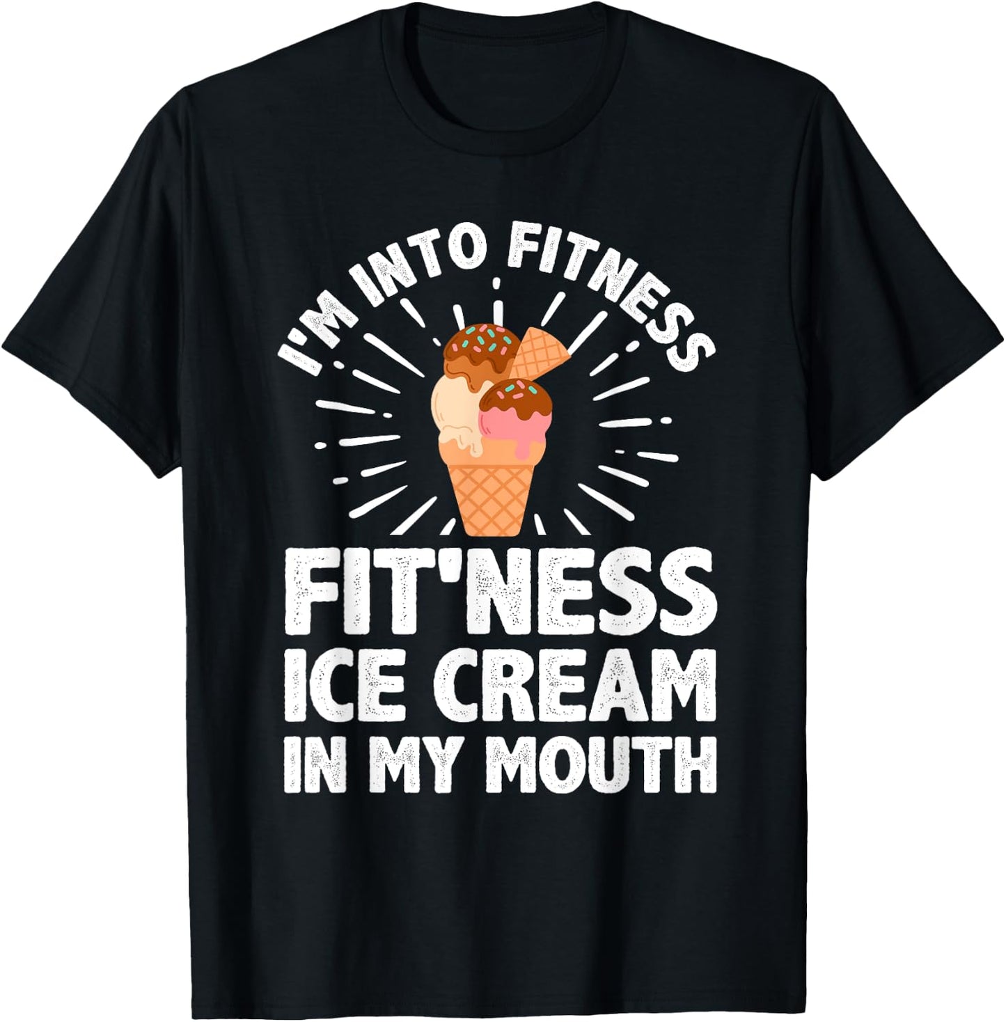 Cool Ice Cream Women Ice Cream Cone Lover Dessert T-Shirt - T-Shirt | Black
