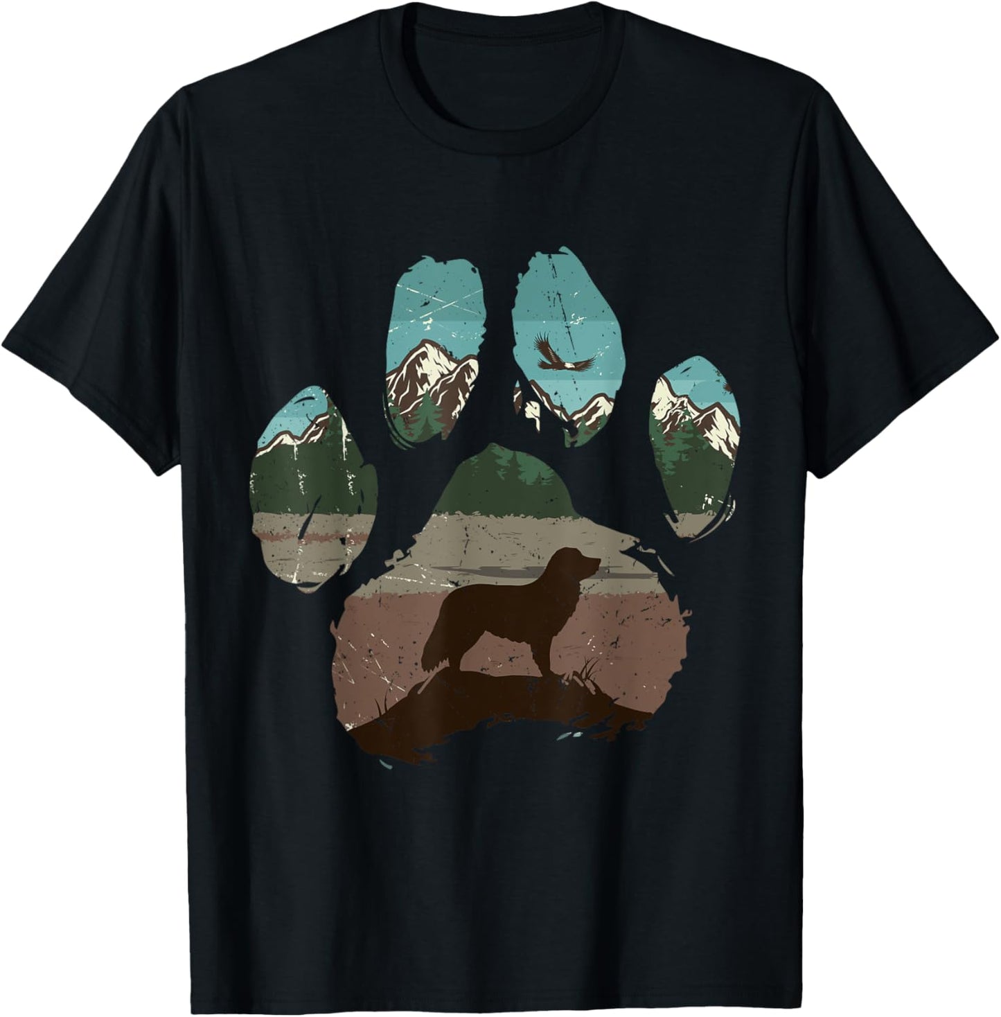 Nova Scotia Duck Tolling Retriever Toller Paw Mom Dad Dog Lo T-Shirt - T-Shirt | Black