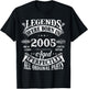 18th Birthday Vintage Legends Born In 2005 18 Years Old T-Shirt - T-Shirt | Black