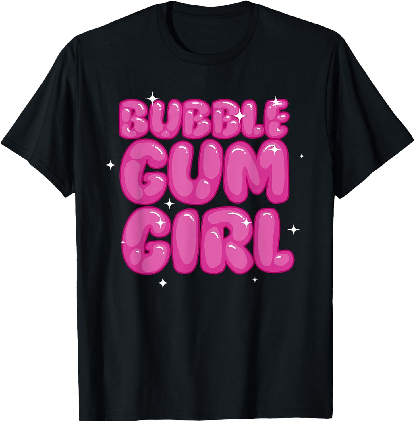 Cute Bubblegum for Girls Kids Bubble Gum Candy Lover T-Shirt - T-Shirt | Black