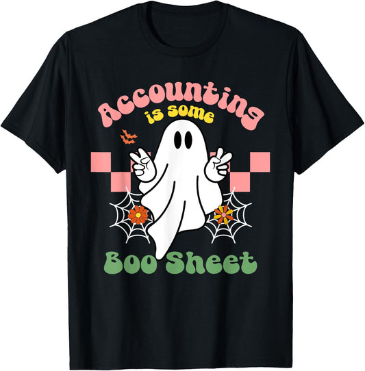This Is Boo Sheet Accounting Halloween Costume Men Women T-Shirt - T-Shirt | Black