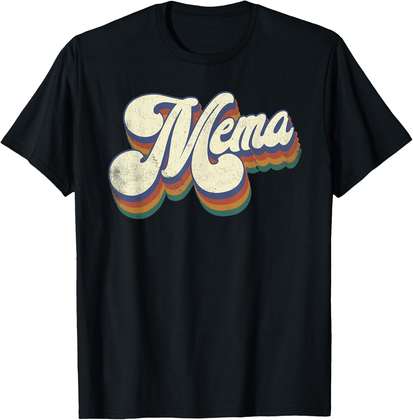 Mema Gifts For Grandma Retro Vintage Mother's Day Mema T-Shirt - T-Shirt | Black