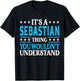Sebastian Thing Personal Name Funny Sebastian T-Shirt - T-Shirt | Black