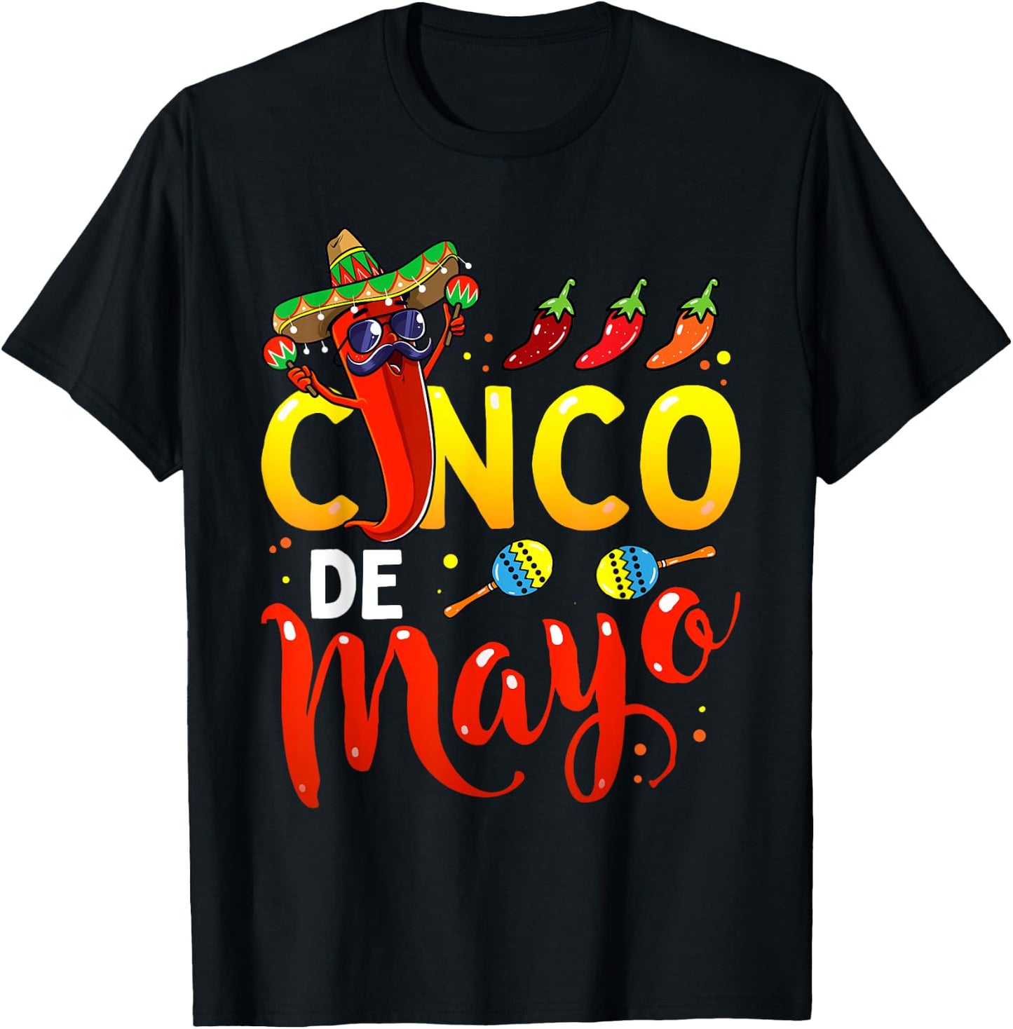 Cinco De Mayo for Kids Mexican Fiesta 5 De Mayo T-Shirt - T-Shirt | Black