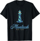 Montauk Lighthouse Beach New York, Summer at Montauk T-Shirt - T-Shirt | Black