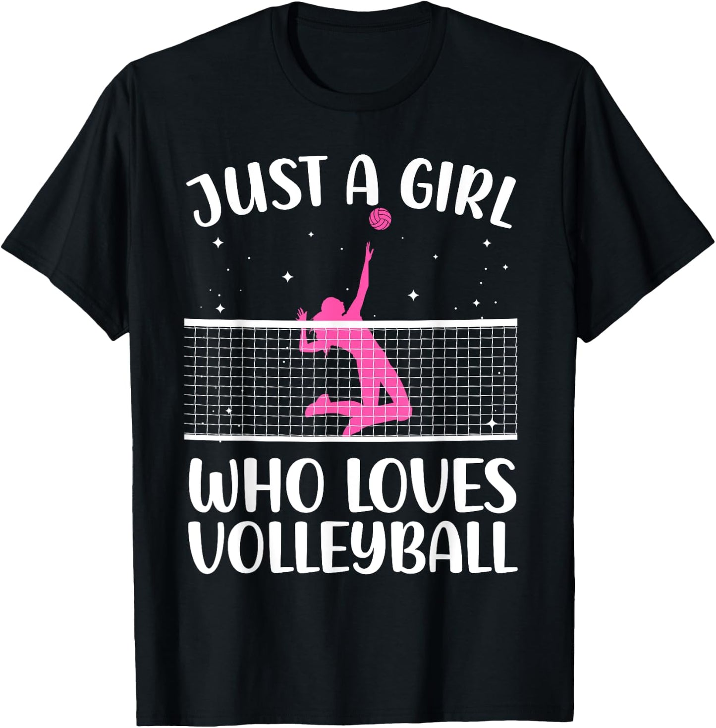 Cute Volleyball Player for Teen Girls Women Libero Coach T-Shirt - T-Shirt | Black
