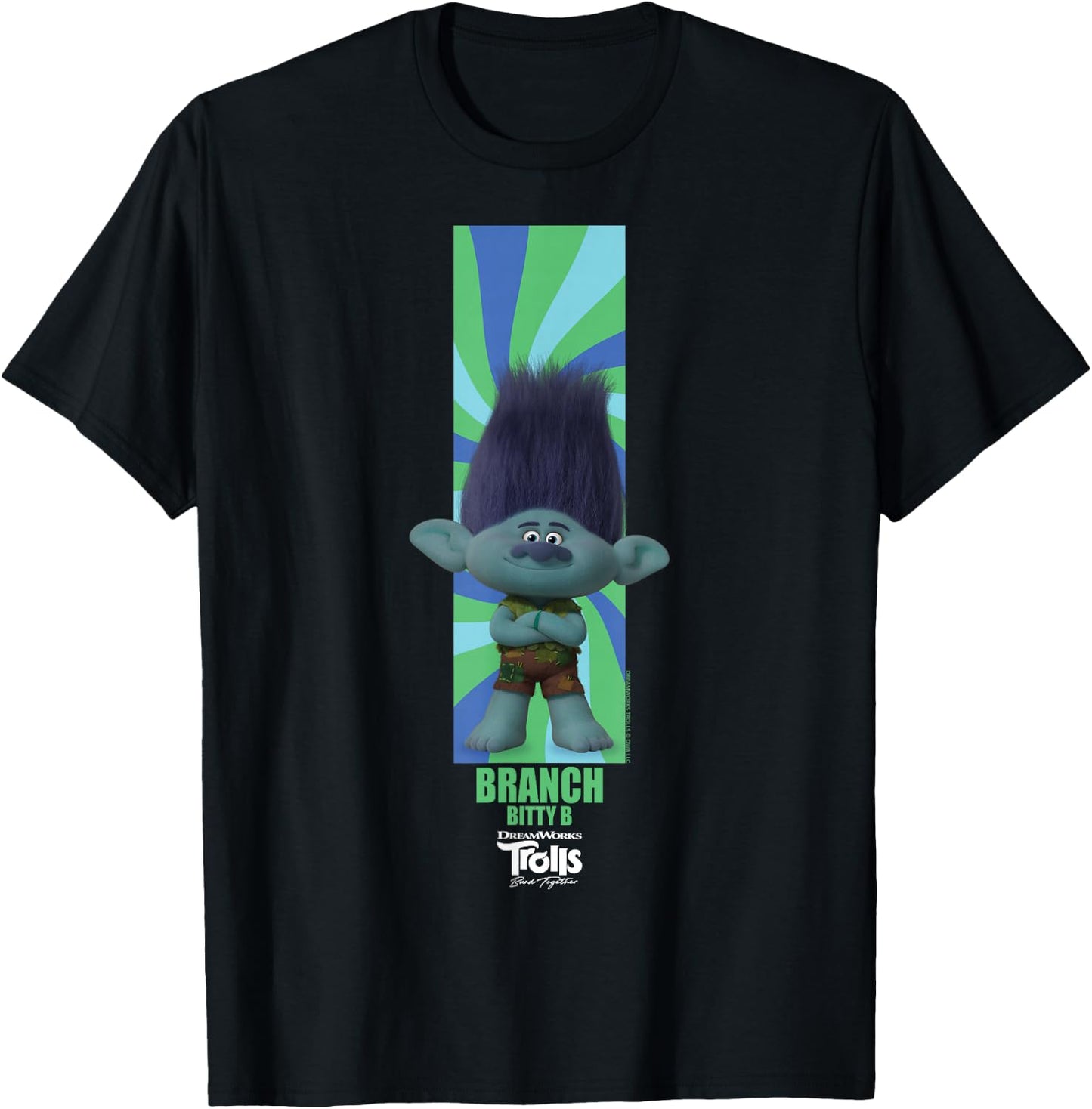 DreamWorks Trolls Band Together BroZone Branch T-Shirt - T-Shirt | Black