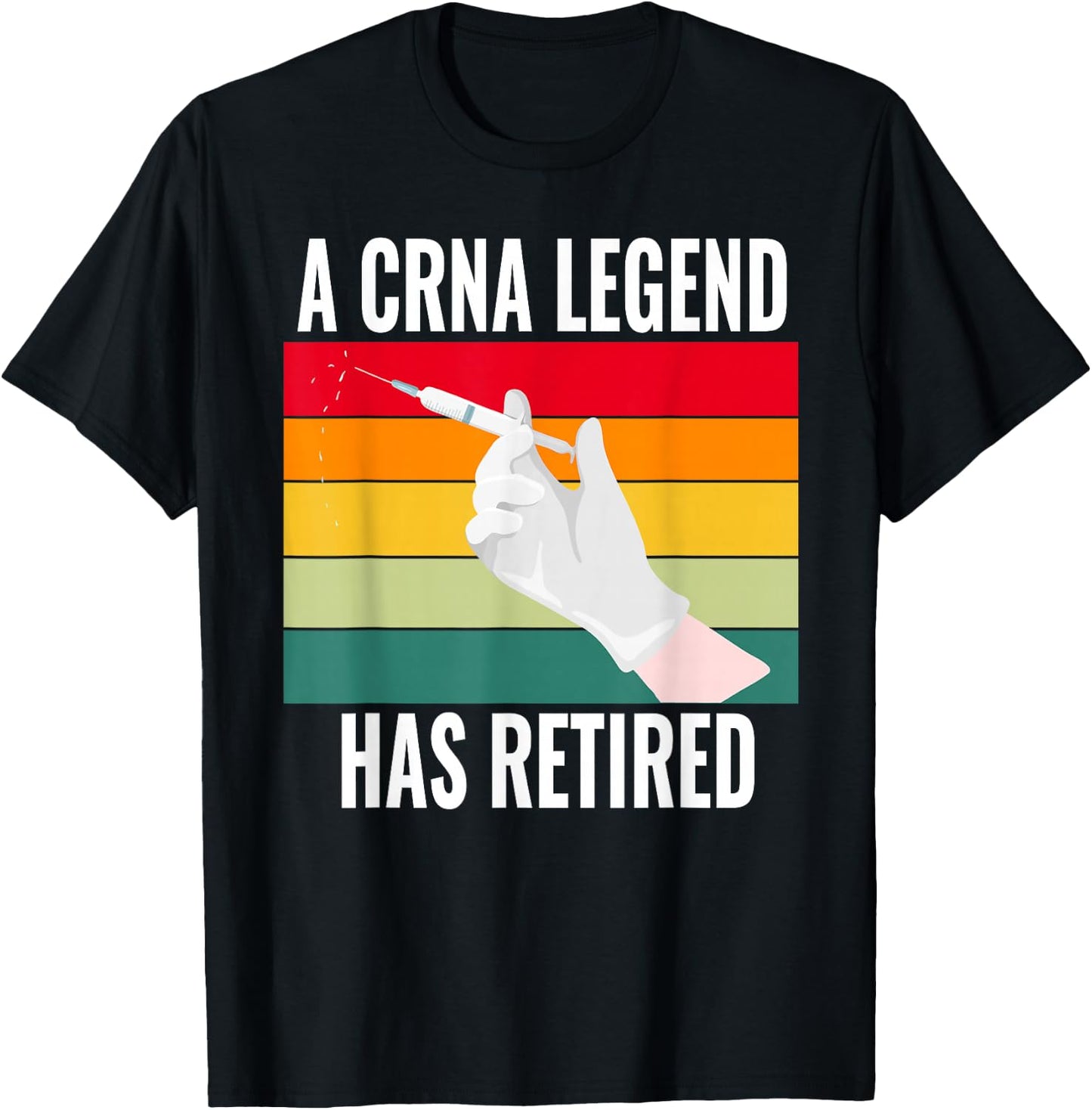 Retired CRNA Shirt Funny Retirement Nurse Anesthetist T-Shirt - T-Shirt | Black