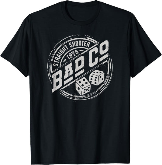 Bad Company - Straight Shooter Badge T-Shirt - T-Shirt | Black