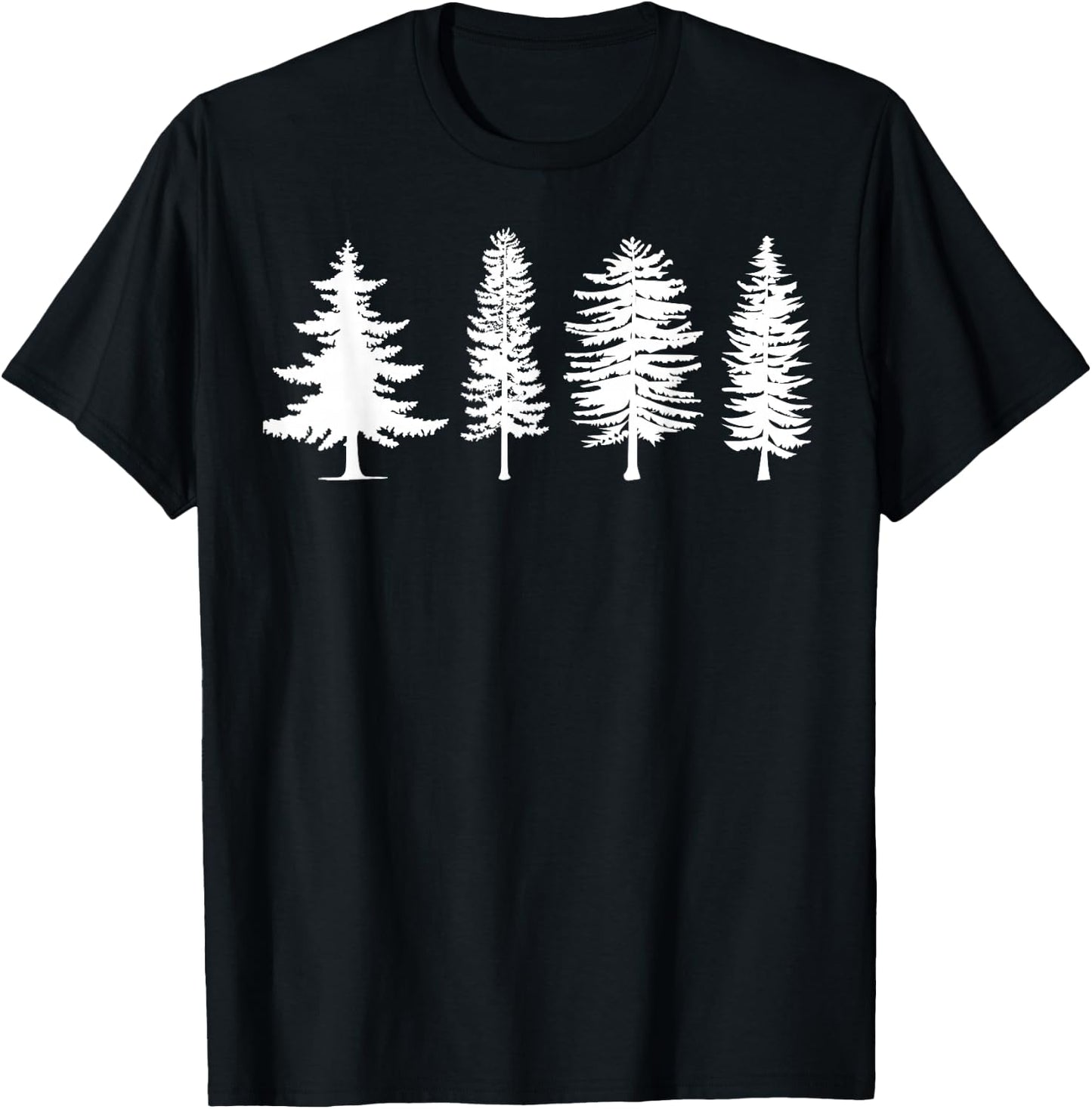 Pine Trees, Evergreen Trees, Nature Lover, Camping, Hiking T-Shirt - T-Shirt | Black