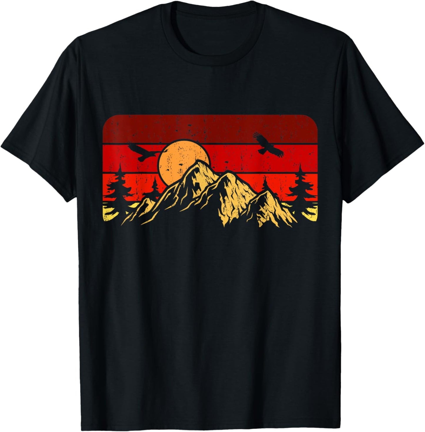 Vintage Wilderness - Outdoor Wildlife Nature Camping T-Shirt - T-Shirt | Black
