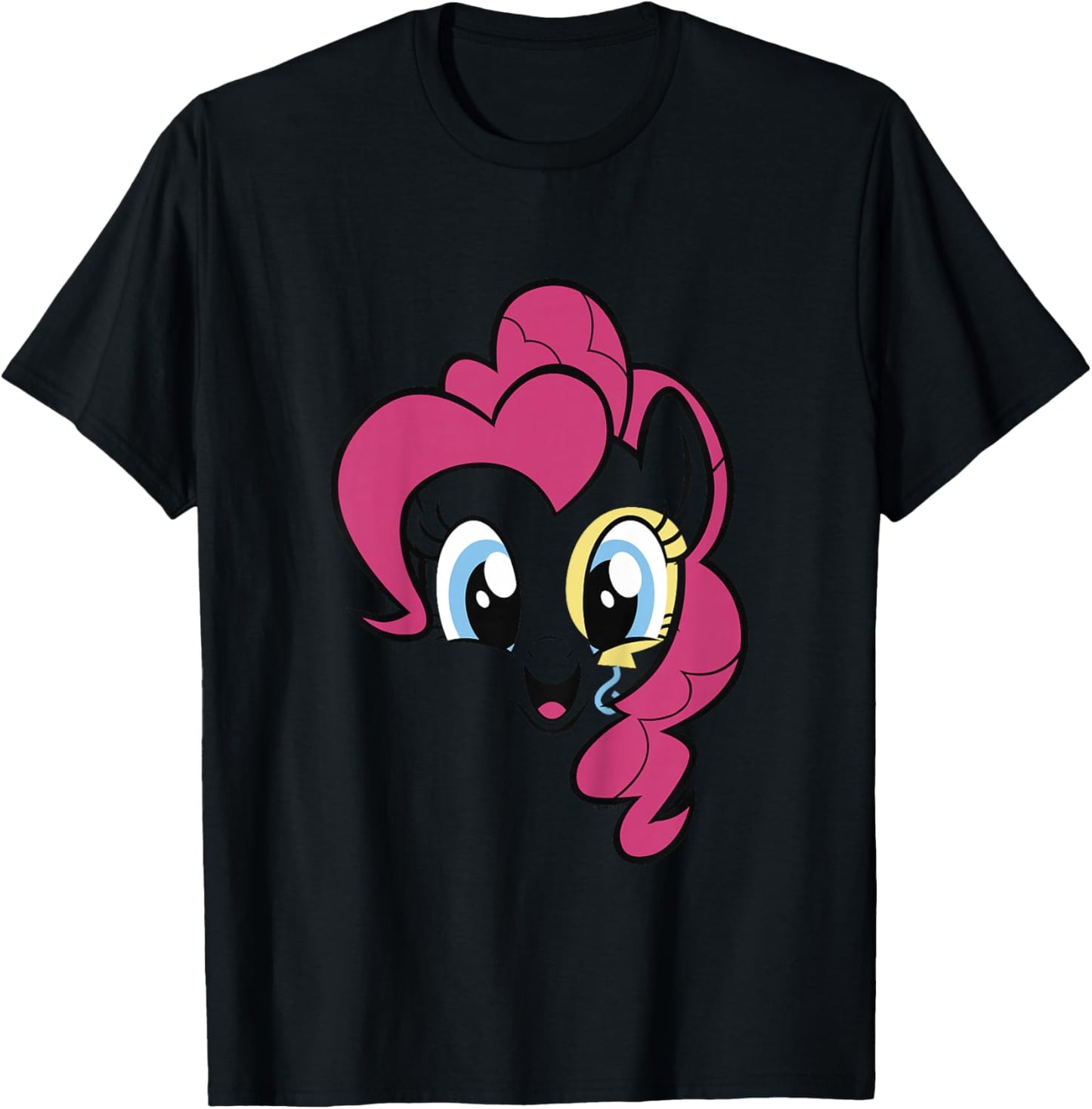 Kids My Little Pony: Friendship Is Magic Pinkie Pie Big Face T-Shirt - T-Shirt | Black