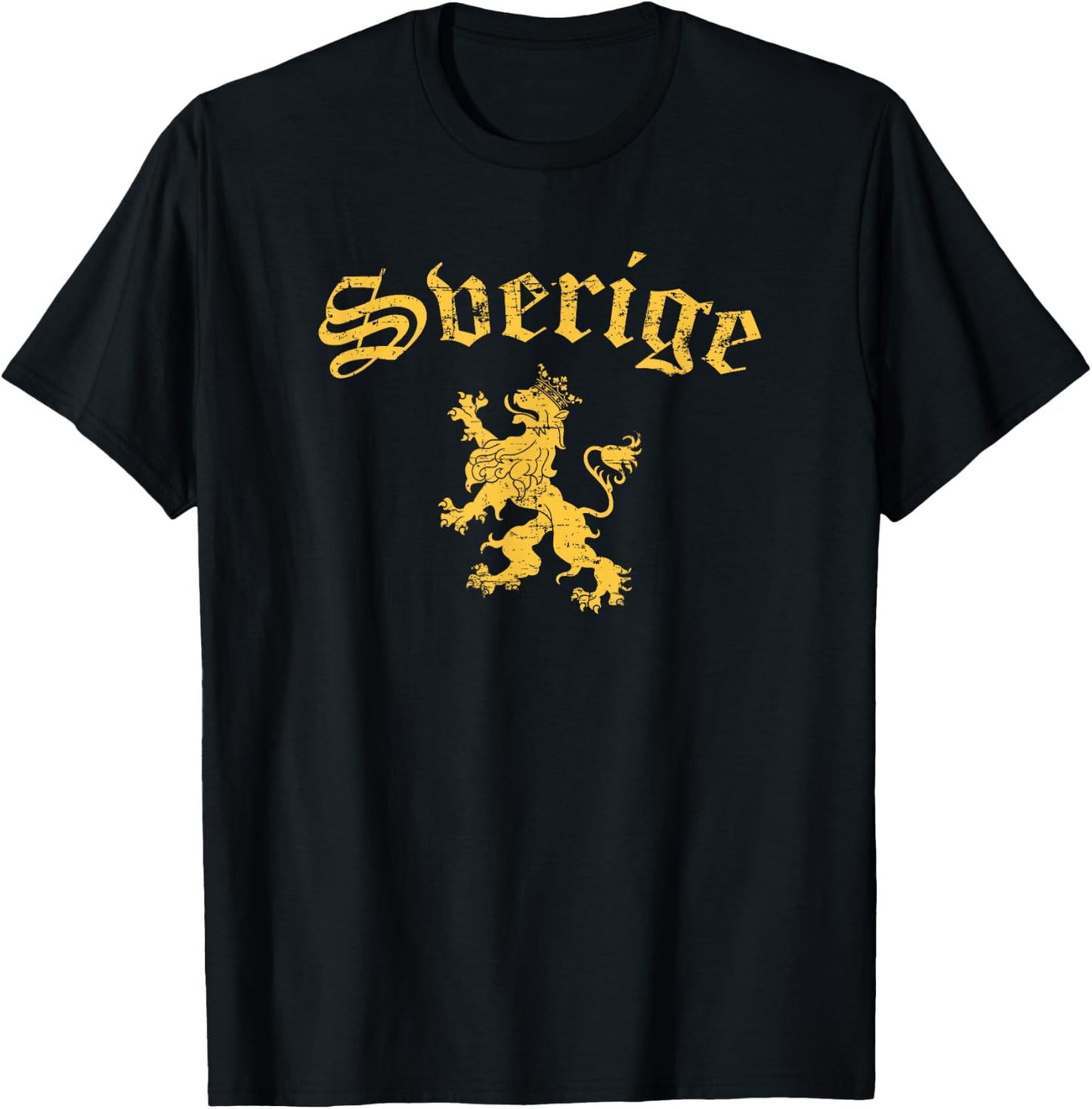 Sverige Sweden Lion Symbol Swedish Pride T-Shirt - T-Shirt | Black