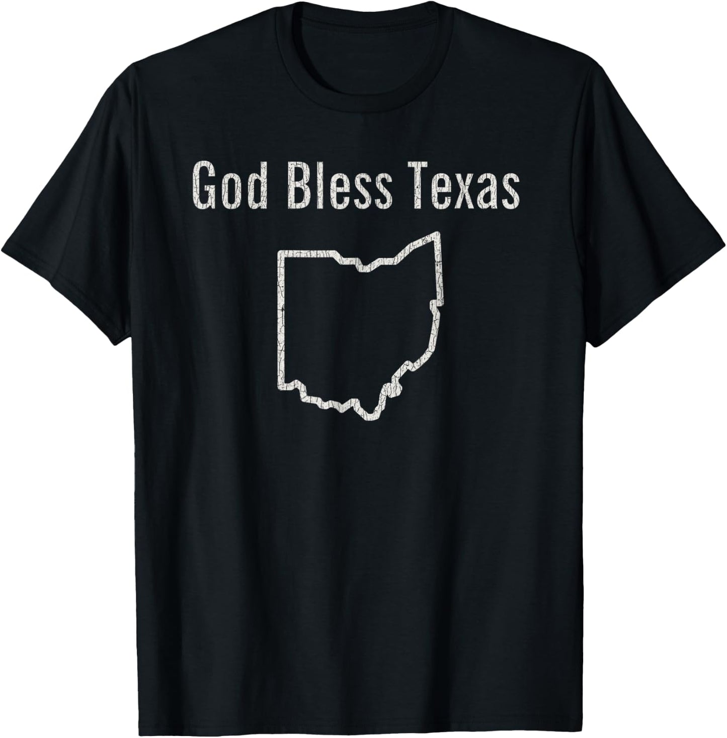 Vintage God Bless Texas Ohio T-Shirt - T-Shirt | Black
