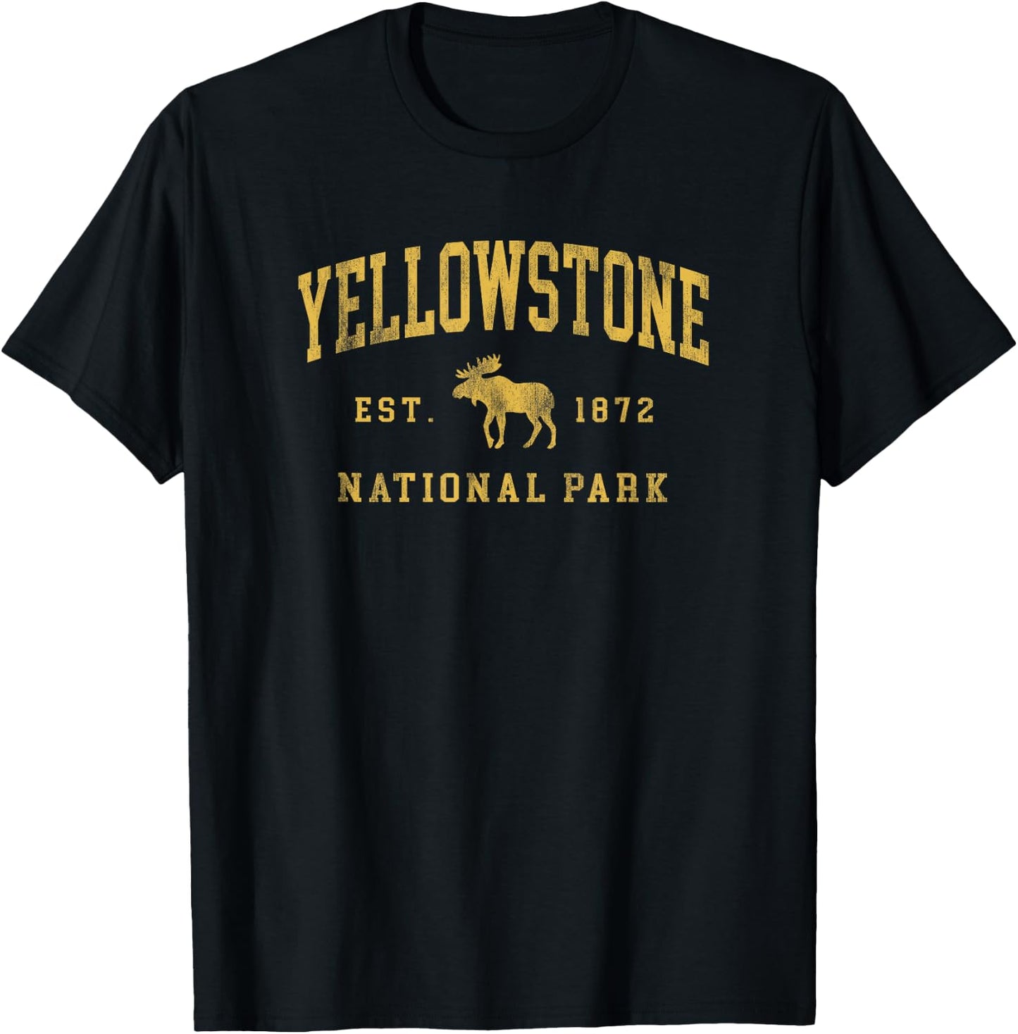 Yellowstone National Park 1872 Hiking Graphic T-Shirt - T-Shirt | Black