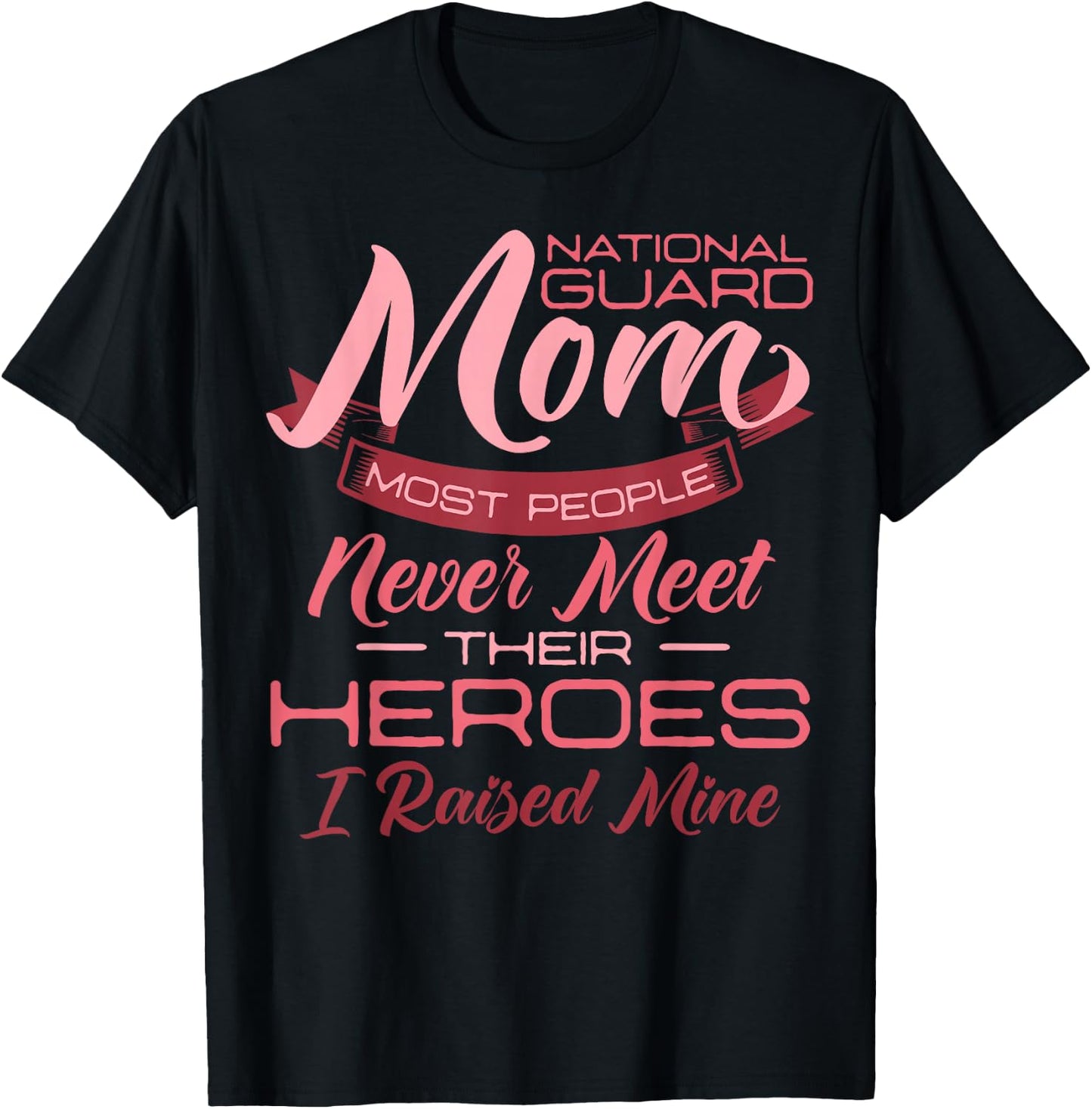 National Guard Mom Army Military Mom Mother's Day T-Shirt - T-Shirt | Black